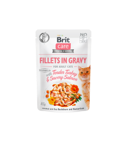 Brit Care Cat Pouch TENDER TURKEY & SAVORY SALMON in Gravy - 85 g Brit Care Cat Pouch TENDER TURKEY & SAVORY SALMON in Gravy - 85 g