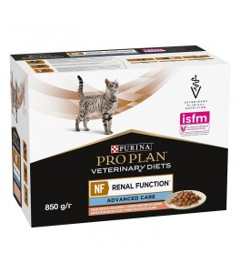 Purina Pro Plan Veterinary Diets NF Advanced Care cu Somon, 10 plicuri x 85g, pentru pisici