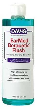Davis Earmed Boracetic Flush, solutie antiseptica pentru igienizarea urechii la caine - 355 ml