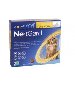 Nexgard Spectra S - 3 comprimate pentru câini de 3.5-7.5 kg Nexgard Spectra S - 3 comprimate pentru câini de 3.5-7.5 kg