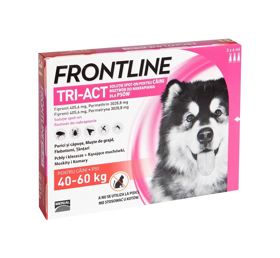 Frontline Tri-Act caini 40-60 kg (3 pipete XL)